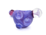 Cremation Memorial Art - Milky Purple Cremation Pipe by Steve K.