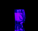 Drinking Glass - Blue Leaf Shot Glass by Blossom Glass #95