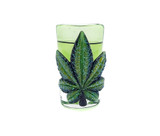 Drinking Glass - Green Leaf Shot Glass by Blossom Glass #96