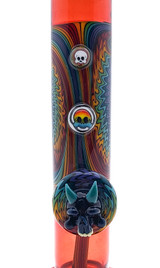 Water Pipe Bong - Red Devil Hendy Tube by Hendy Glass #1061