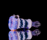 Flower Pipe - Purple Wig Wag Flower Chillum by Blossom Glass #499