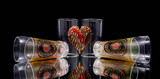 One Of a Kind Fumed a wigwag heart Wedding Glasses and cups by Steve Kelnhofer