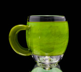 Green Machine Hand Crafted Glass Coffee Mug #105
