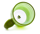 Green Machine Hand Crafted Glass Coffee Mug #105