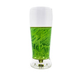 Handmade green glass drinking glass #108