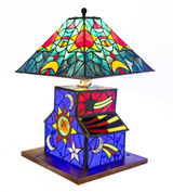 Color Changing Stained Glass Lamp and Clock