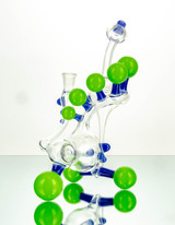 Blue Cheese Dab Recycler by Clayball Glass #91-6159