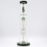 Elev8 Glass 10-Tree Pancake Beaker Smoke