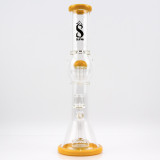 Elev8 Glass 10-Tree Pancake Beaker Butterscotch