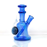 Dichro Leaf Blue Dab Rig by Hic Dogg Glass #127