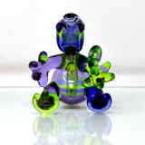 Neon Green Bear Dab Rig by SHURLOKHOLM GLASS & Calm Glass #141