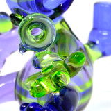 Neon Green Bear Dab Rig by SHURLOKHOLM GLASS & Calm Glass #141