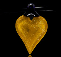 Cremation Heart Pendant made with Goldenrod
