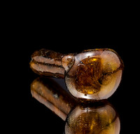 Woodgrain sandblasted Glass Pipe Cremation Urn Keepsake