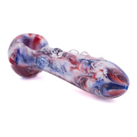 Patriotic Cremation Glass Pipe – Red, White & Blue Tribute