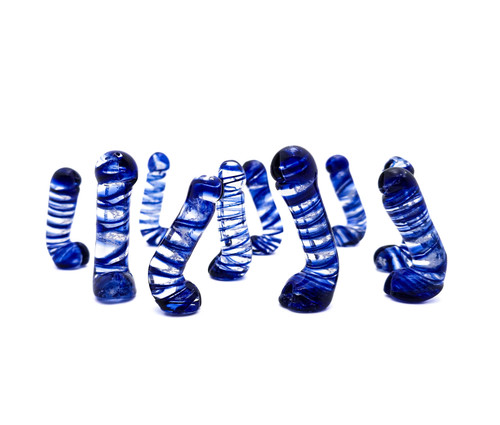 Glass Cremation Penis  Set of 5