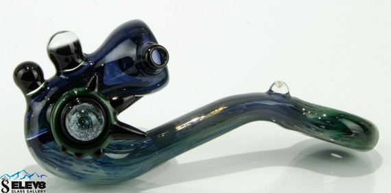 Extra Heady Sherlock Hand Pipe with Alien Skin & Opals