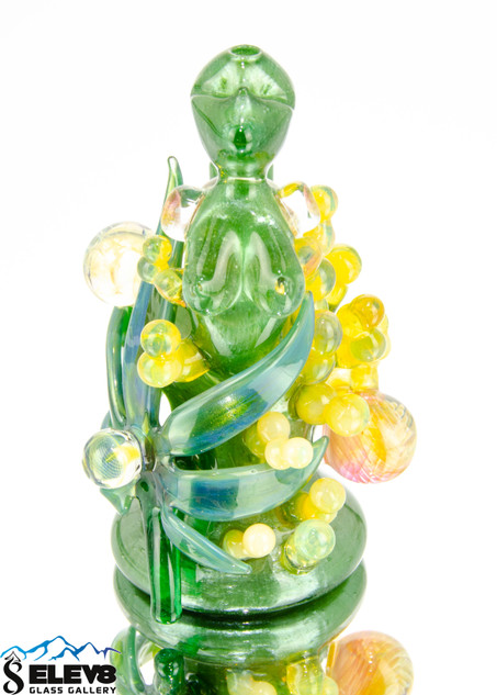 Flower of Power by Mr. Gray Glass, Worm Glass & Bowl Pusher Glass #292