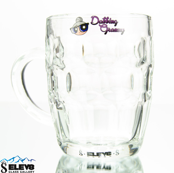 Dabbing Granny Dimple Beer Mug Glass 19 oz