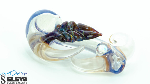 Sexy Leaf & Horn CFL Pipe  by Love Glass #287