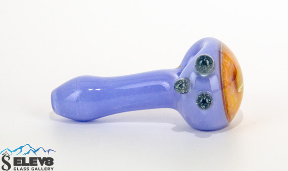 Purple Mushroom Spoon by Colt Glass and Florin Glass #403