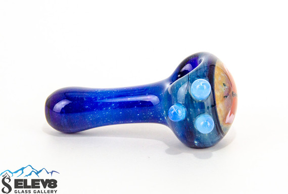 Blue Butterfly Spoon by Colt Glass and Florin Glass #407