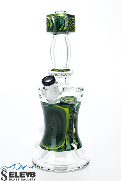 Mini Tube Water Pipe Bong made with Money Vac Stack Line Work by Steve Kelnhofer #874