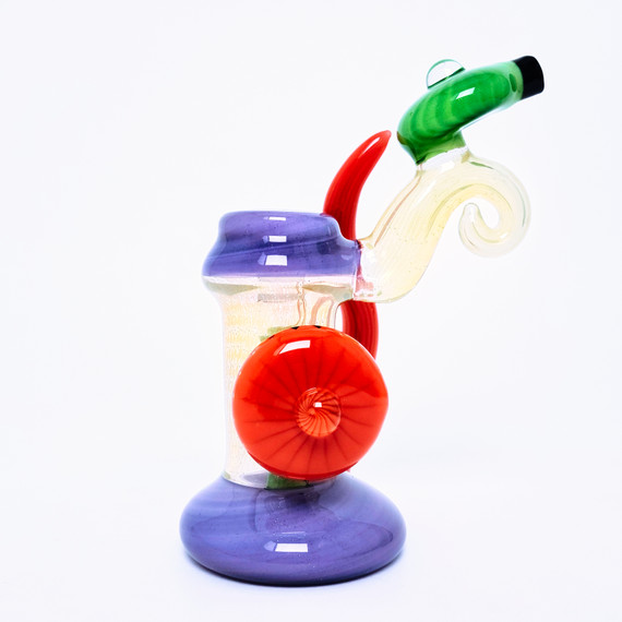 Water Pipe Bong - Britney, Judy, and Shamrock Butter Bubbler by Shimkus Glass #8