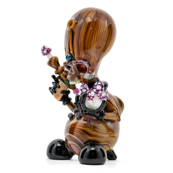 Water Pipe Bong - Woodgrain Invader Rig by Hendy Glass X StoneyChicken #1025