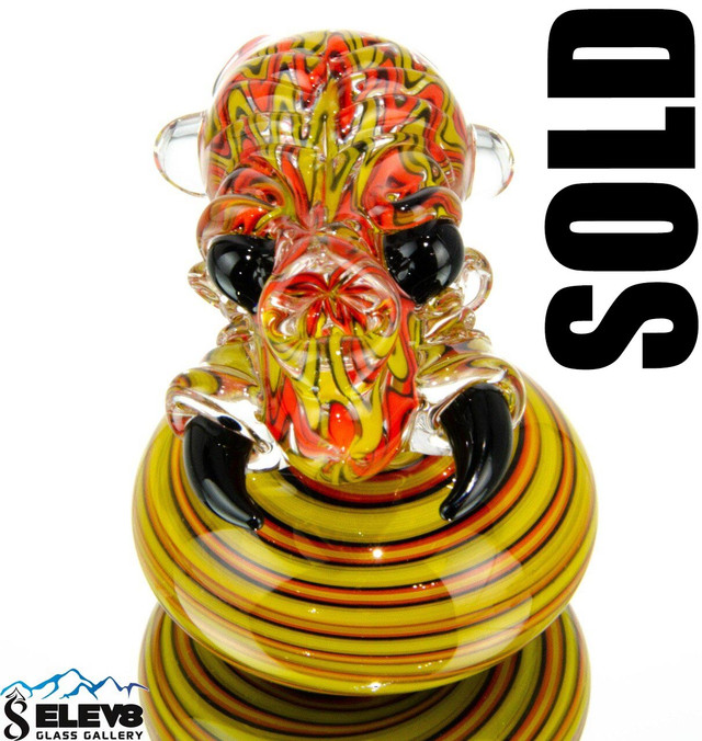 Custom Fire Wasp Knob by Shuhbuh Glass and Elev8 Premier #59