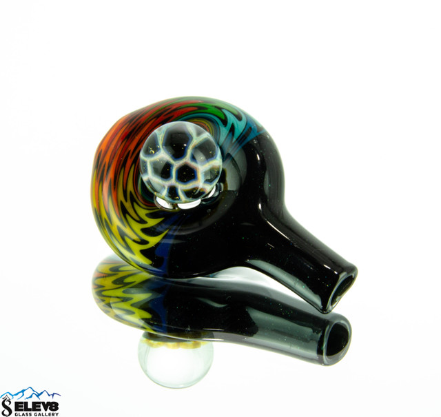Doughnut Mouthpiece W/ UV Honeycomb Marble by Steve Kelnhofer #301