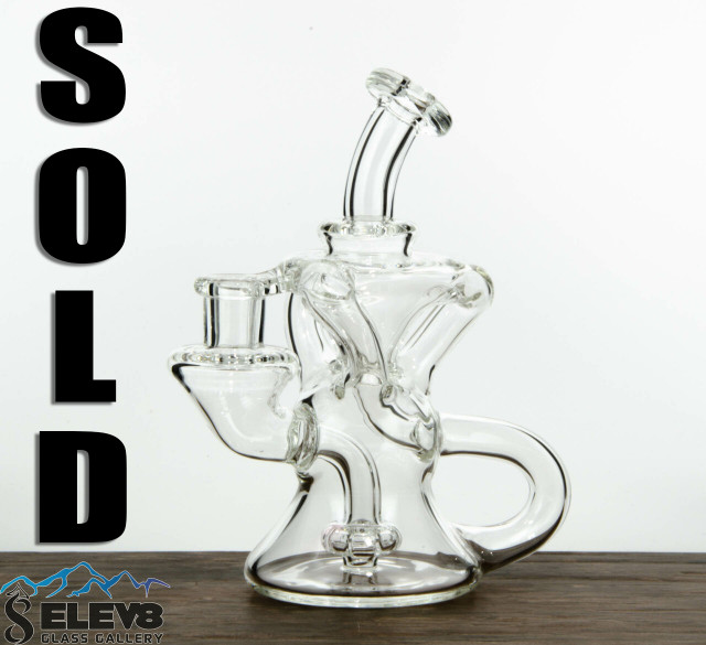 Micro Klein Triple Uptake Recycler by Happy Time Glass 674 Micro Klein Triple Uptake Recycler by Happy Time Glass 674
