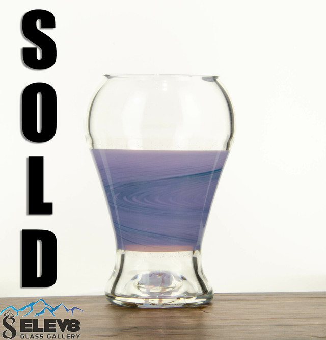 Violet Wool Butter Pint Glass with Lucy Lip Wrap by Steve Kelnhofer #44