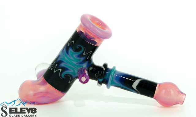 Black and Pink Line Work Hammer by Eric Tatlock #332