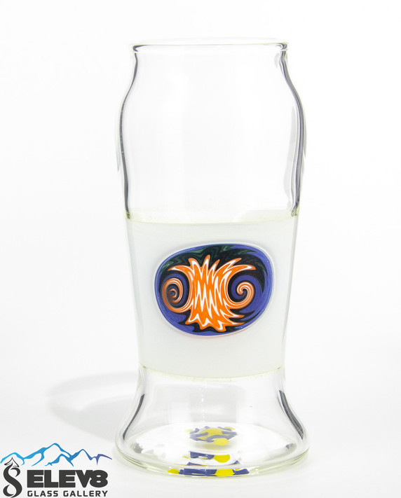 White Wig Wag Drinking Glass by Steve K #70