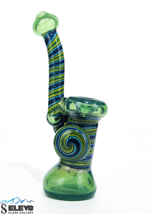 Aqua Ganja Stand Up Bubbler by Shimkus Glass #3