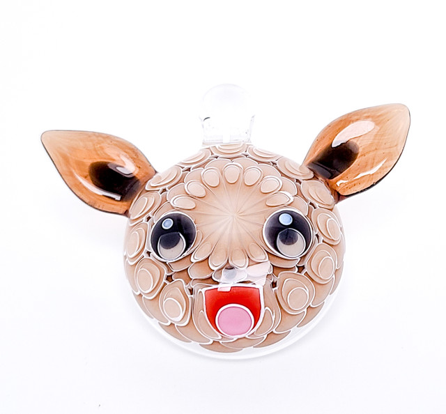 Glass Jewelry - Eevee Pok?mon Mandala Pendant by Olour Glass #110