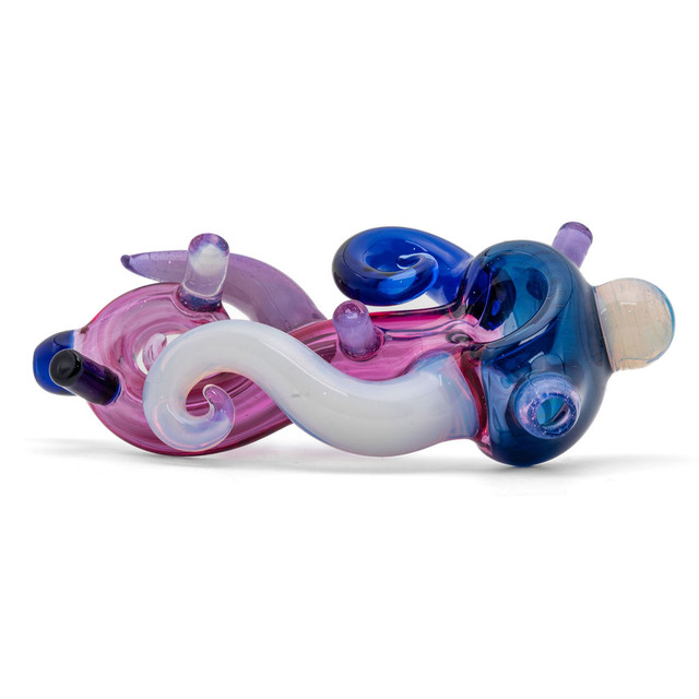 Flower Pipe - Butter Funky Seahorse Spoon by Shimkus Glass #466