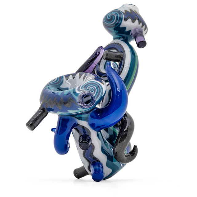 Flower Pipe - Line Work Groovy Shimlock by Shimkus Glass #16 Flower Pipe - Line Work Groovy Shimlock by Shimkus Glass #16