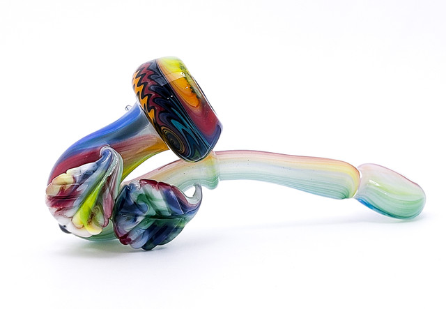 Sherlock Flower Pipe - by Steve Kelnhofer and Exposure Glass #470