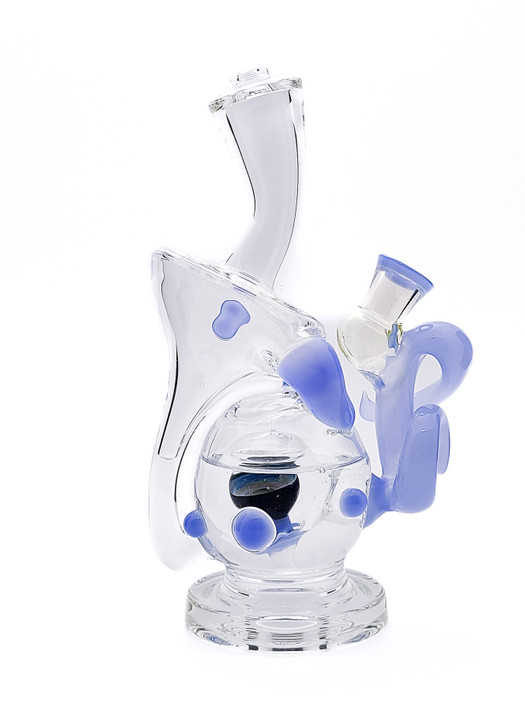 Water Pipe Bong - Marble Ball Perc Moving Forward Recycler by Steve K. #73