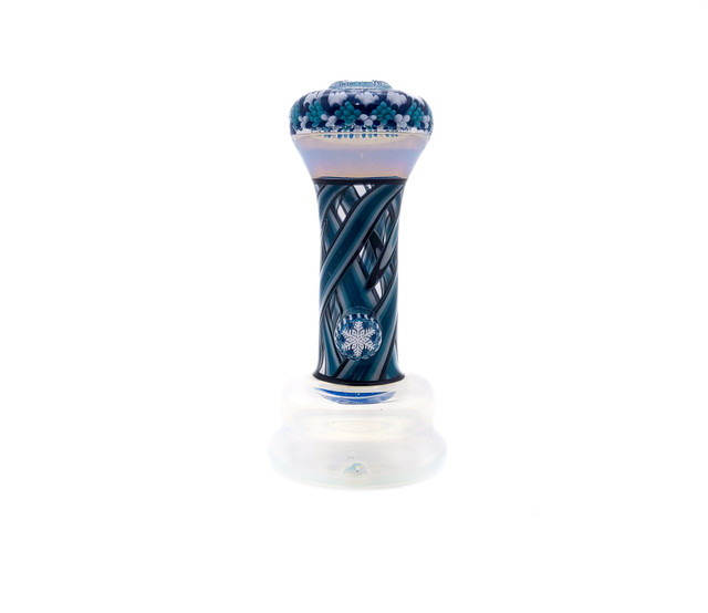 Puffco Peak Mouthpiece - Blue Dot Implosion Puffco Peak Top by Reverend Morse X Steve H. #2