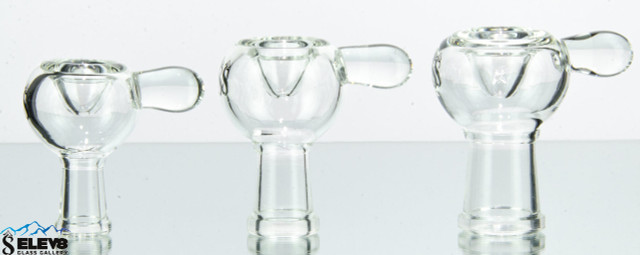 Clear Push Bowl For Water Pipe, mini tubes and rigs by Elev8