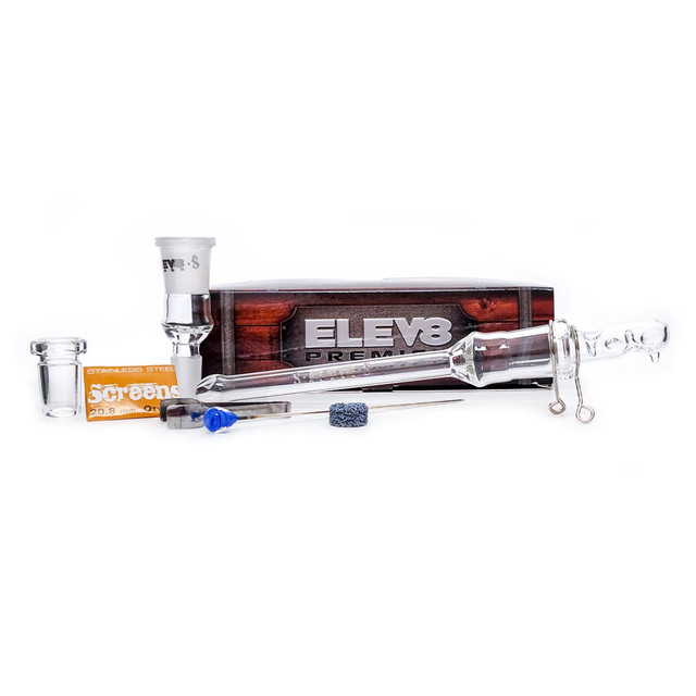 ELEV8R Glass Portable Torch Full Kit - Dry herb vaporizer and concentrates in one!