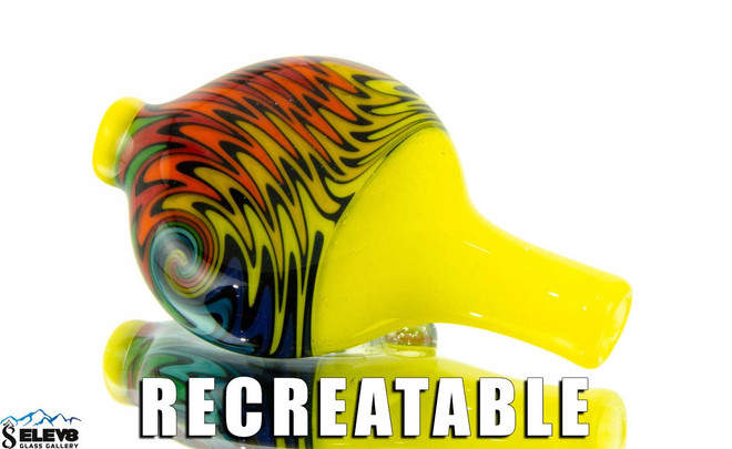 Skittles and Yellow UV Wigwag Mouthpiece by Steve Kelnhofer #298