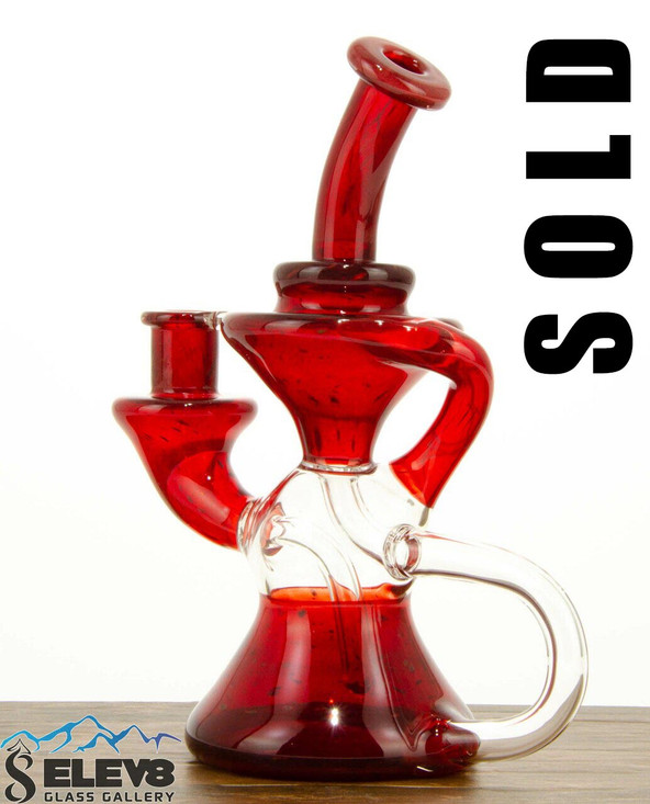 Red Frit Color Klein Recycler by Happy Time Glass 634