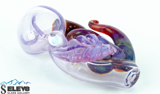 Sexy Leaf & Horn Pipe  by Love Glass #295
