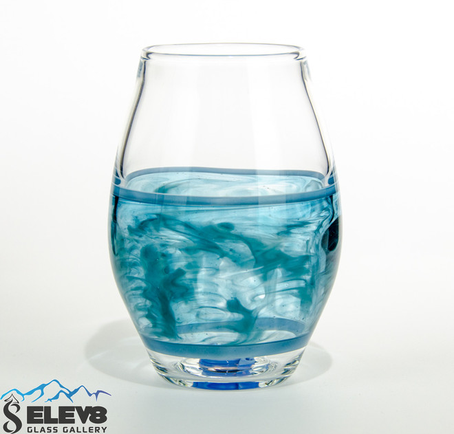 Blue Sparkle Glass by Steve K #67