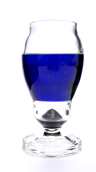 Drinking Glass - Cobalt Alien Skin Butter Goblet by Steve K #81