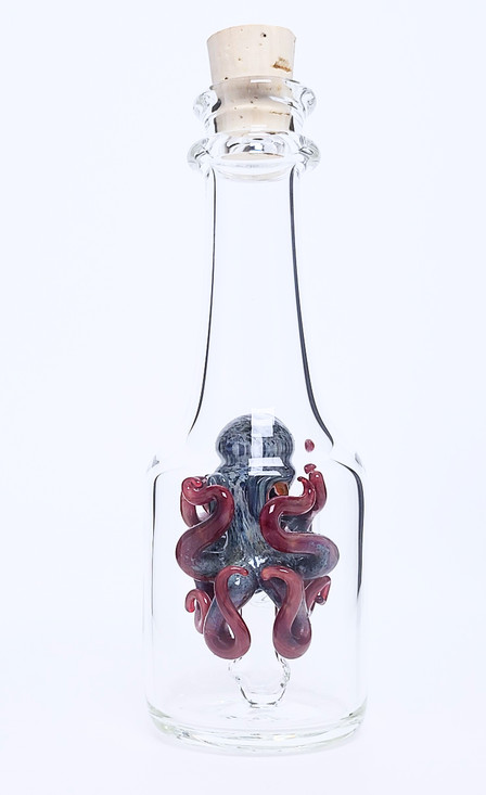 Water Pipe Bong - Octopus in a Bottle Rig by Jeff Berning #969